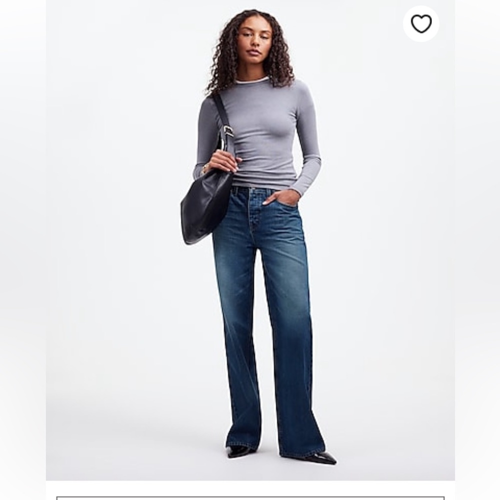 Madewell Low Slung Baggy Jeans 26 Regular Moffat Wash